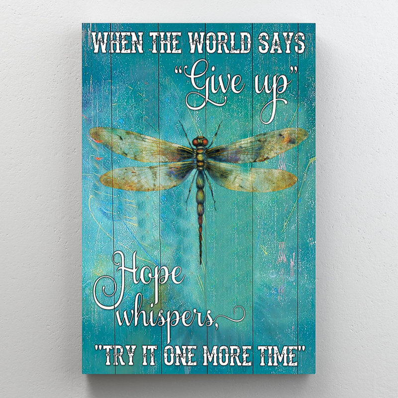 «Dragonfly Hope Whispers», impression sur toile, H 36 po x l 24 po x P 1,25 po