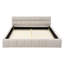 Grand cadre de lit tapissier grand avec tissu épais, lit plateforme grand format en chenille avec tête de lit et structure solide. Aucun sommier tapissier requis, beige (68 po x 86,5 po x 23,5 po)-1132129762