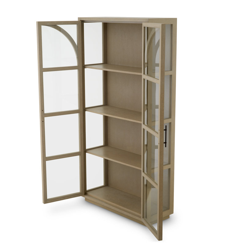 San Bernardino Display Stand, Washed Oak/Bronze