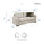 Causeuse en microfibre 2 places avec lit escamotable et dossier escamotable 78 po.-133247112