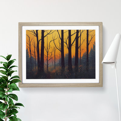 Summer Forest Sunset Vol.4 1 Piece Single Picture Frame Wall Art