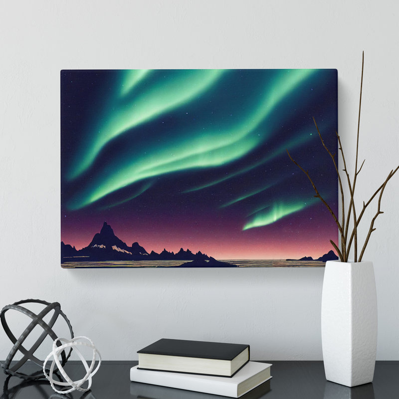 Revered Northern Lights - Wrapped Canvas, 40cm H x 60cm W x 3cm D