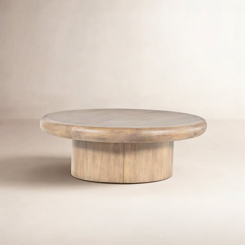 Arwin Solid Wood Top Single Coffee Table, Burnished Parawood