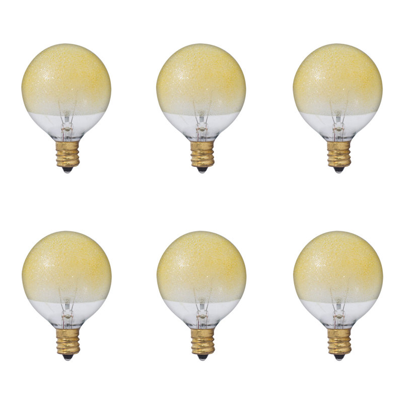 40 watts, ampoule incandescente à intensité variable G16.5, culot E12 / candélabre