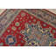 Tapis décoratif en laine rouge Kazak de conception unique noué à la main/Ivoire 9 pi 11 po x 13 pi 8 po