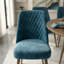 Chaise parsons rembourrée en velours Ackley-1125912042