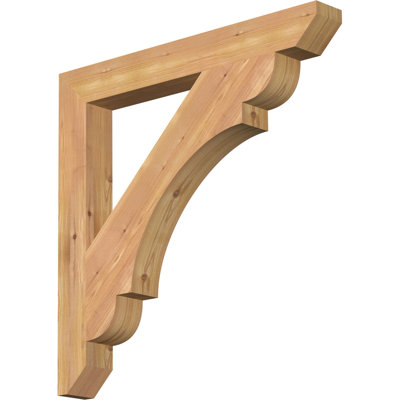 3 1/2"W x 30"D x 30"H Olympic Slat Smooth Bracket, Western Red Cedar