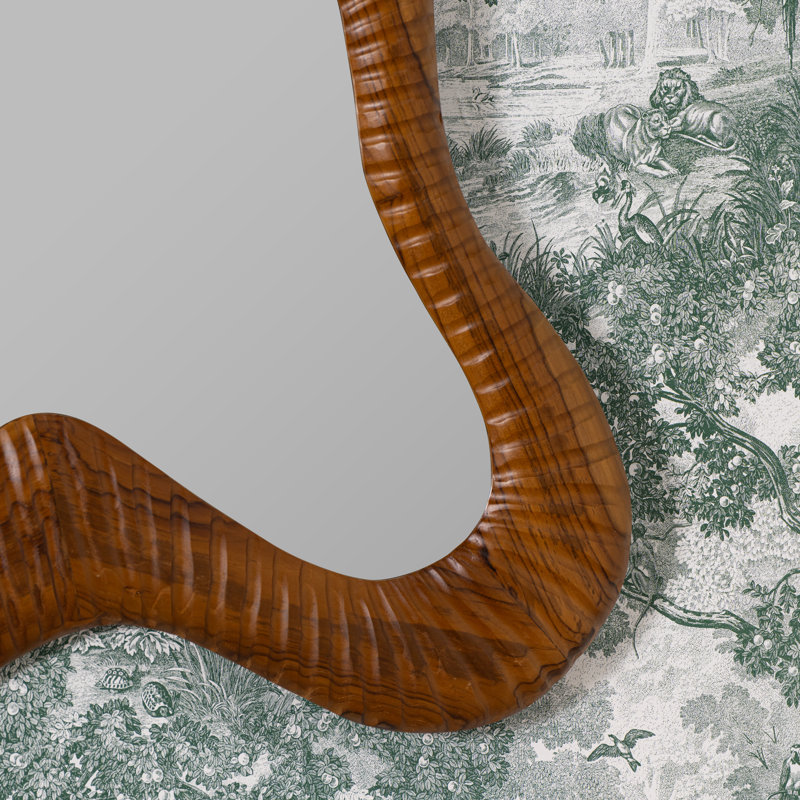 Raymond Abstract Solid Wood Mirror