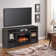 Greatlin 64" Infrared Electric Fireplace TV Stand in Black Walnut w/ Digital Integrated Sound System