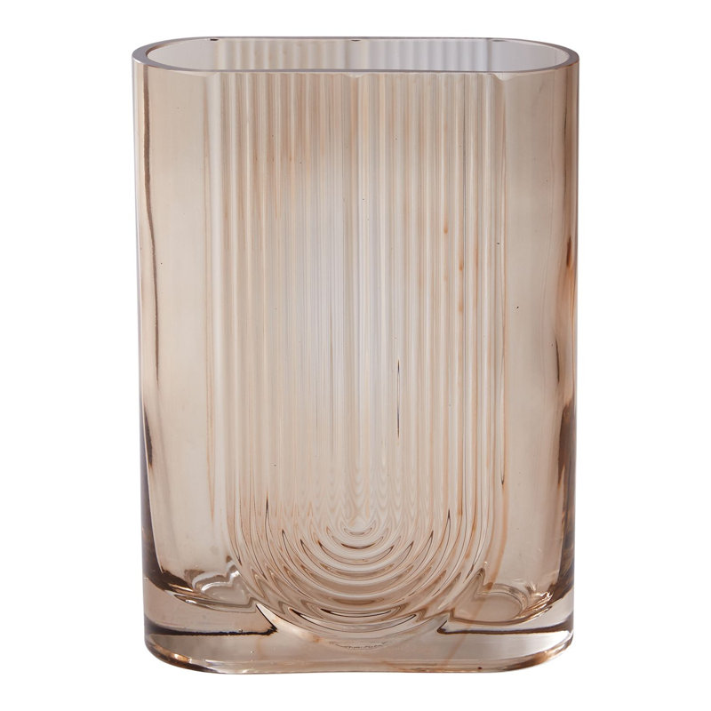 Vase de table en verre Brigida, H 9,75 po x l 7 po x P 3 po