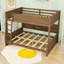 Lit superposé en bois avec tablettes de rangement et ports USB-191443517-191443457