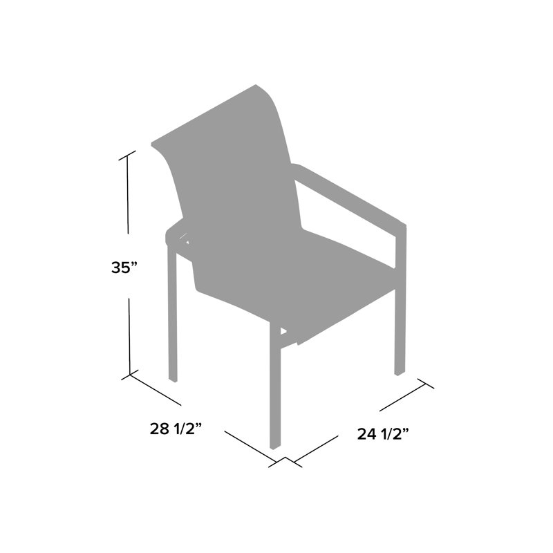 Tivoli Stacking Teak Patio Dining Arm Chair, Black, No
