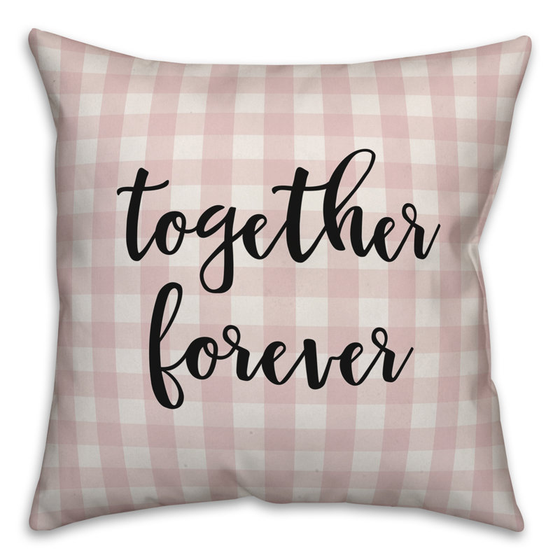  Coussin Together, Coussin décoratif, Rose / Noir