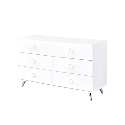 Perse White Finish Dresser