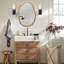 Miroir mural irrégulier pour la décoration de salle de bain, grand miroir de salle de bain moderne à miroir asymétrique en bois, 32 po x 22 po