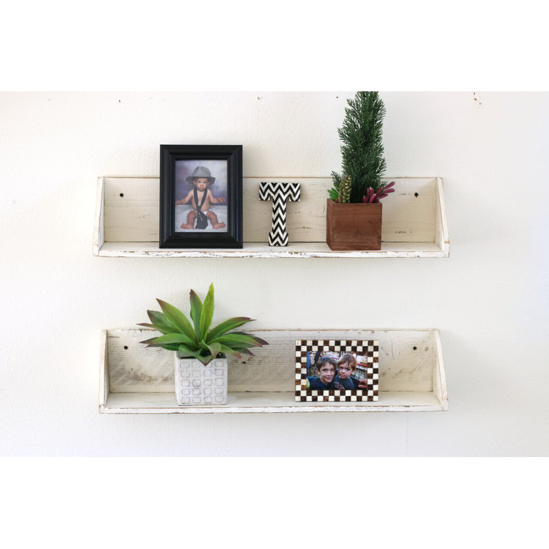 Ensemble de 2 tablettes murales Martinsdale, blanc