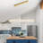 Modern Crystal Chandelier Rectangular Crystal Chandelier Contemporary Linear Pendant Ceiling Light Fixture For Living Dining Room Kitchen Island-675249284-691728367
