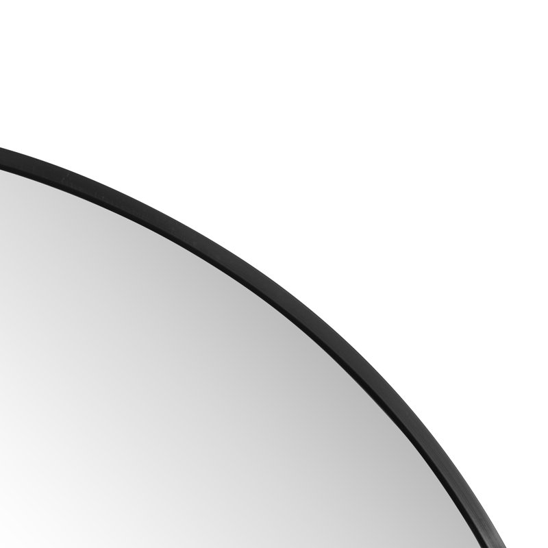 Milly 24 in. W x 36 in. H Medium Oval Metal Framed Wall Mirror, Bathroom Vanity Mirror Vertical/Horizontal, Black, Black
