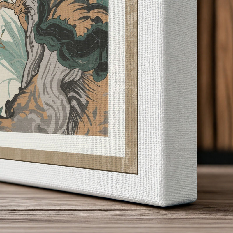 Branches in Bloom Japandi - Wrapped Canvas, 24x16 - 61.0 x 40.6 cm, White Border
