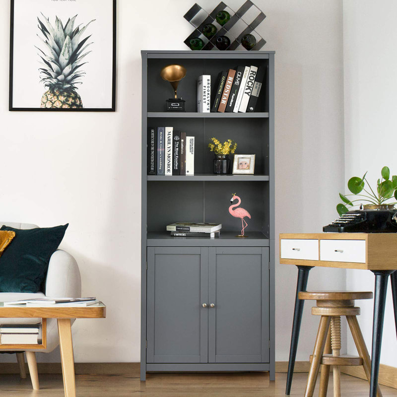 Ashante 71.6cm H Standard Bookcase, Grey