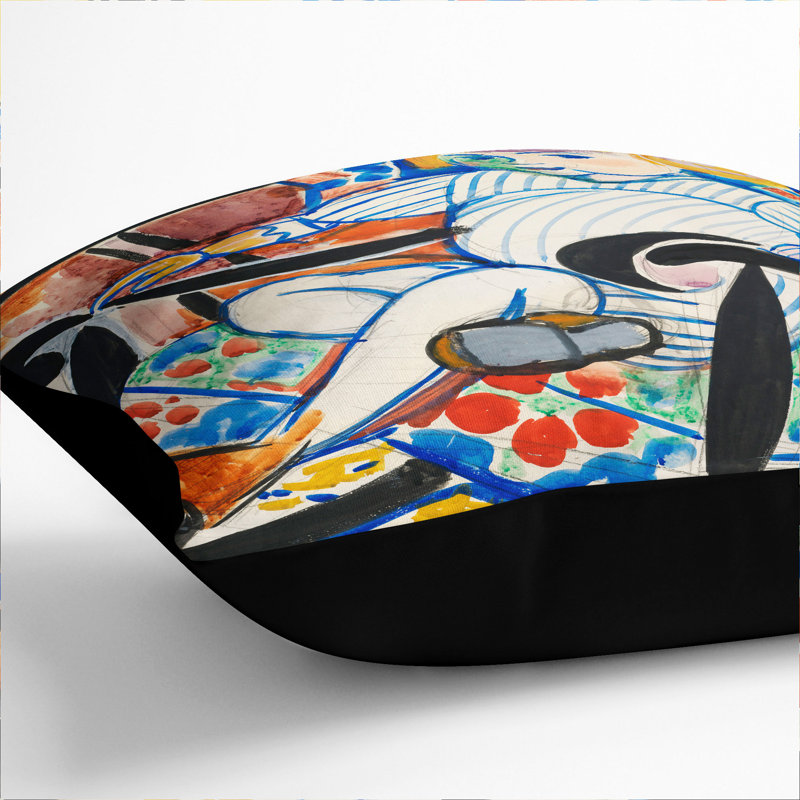 Square Cushion, Black, 40cm H x 40cm W x 15cm D