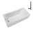 Streamline 66 in. x 32 in. Acrylic Left-Hand Drain Alcove Bathtub in Glossy White With External Drain-101699009