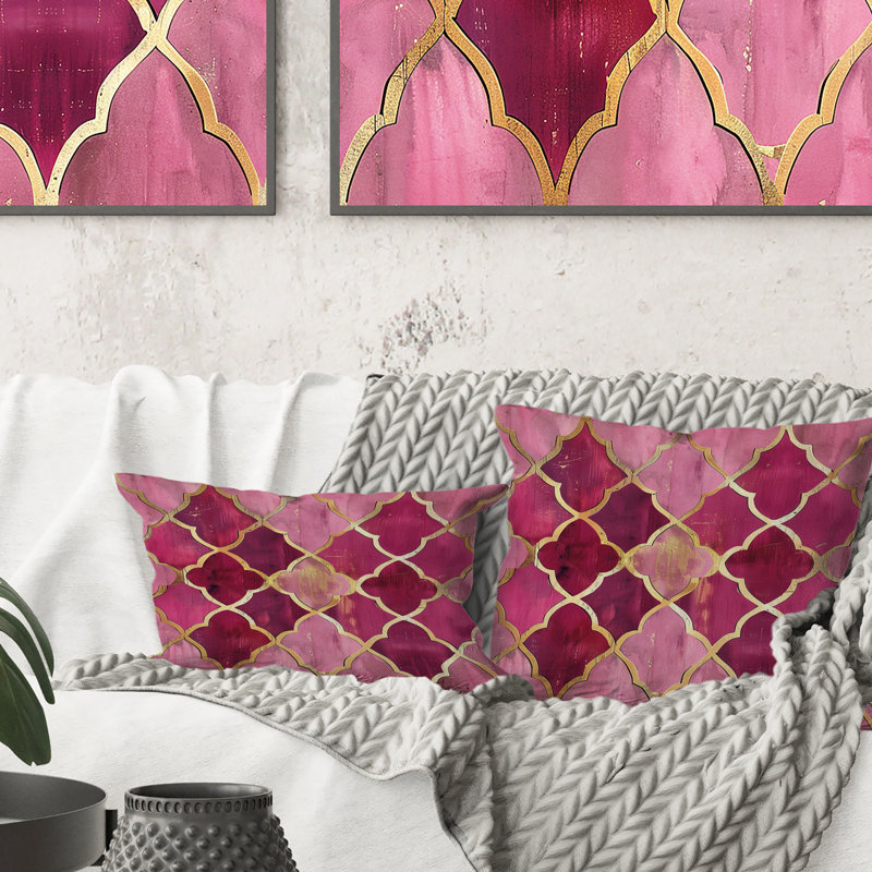 Coussin lombaire Mid-Century Trellis I - Mid-Century
