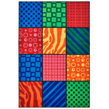 Patterns At Play Machine Washable KID$ Value Rugs™ Tufted Blue/Green/Red Area Rug