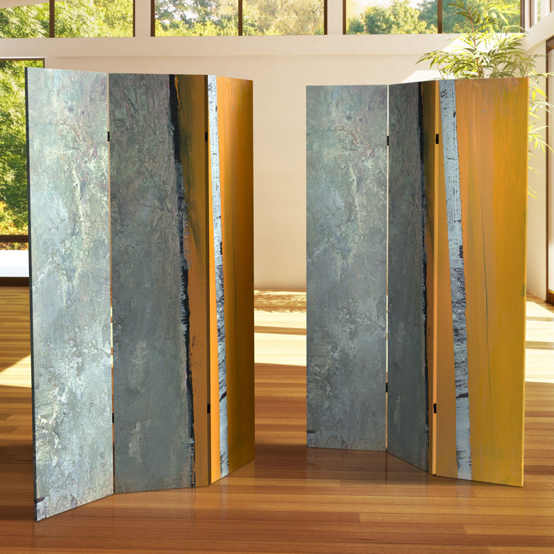 Undersea 3 Panel Room Divider, Orange
