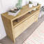3-Door Sideboard With 3 Drawers - Modern Solid Ash Veneer MDF Sideboard-1163501869