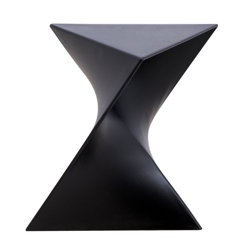 Table d'appoint sculpturale 17 po Leisuremod, Noir, Simple