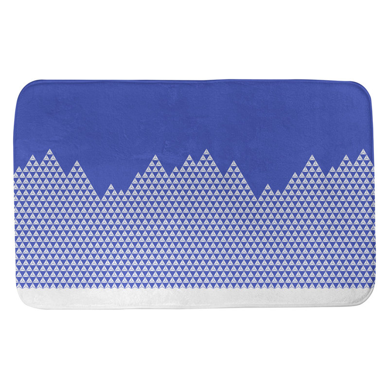 Tapis de salle de bain mountain Leffel, l 17 po x L 24 po, Bleu