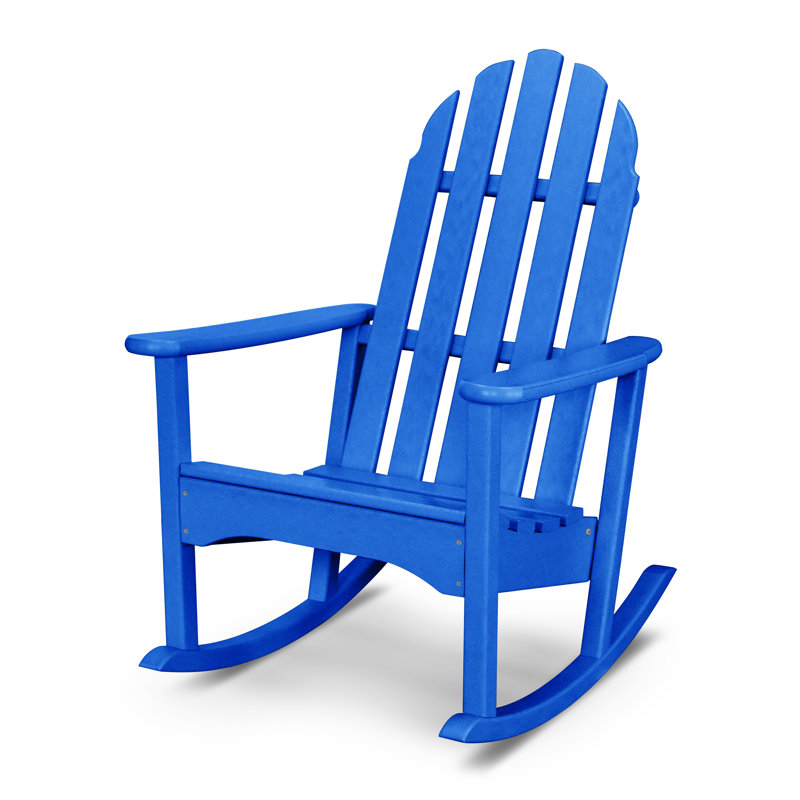POLYWOOD Classic Adirondack Rocking Chair, Pacific Blue
