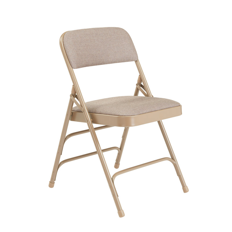 Chaise pliante rembourrée National Public Seating , Café / cadre beige