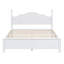 Ensemble de chambre à coucher 3 pièces, grand lit plateforme en bois et deux tables de chevet - blanc-1569789386-1569789384