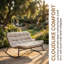 Chaise berçante double largeur Papasan, beige