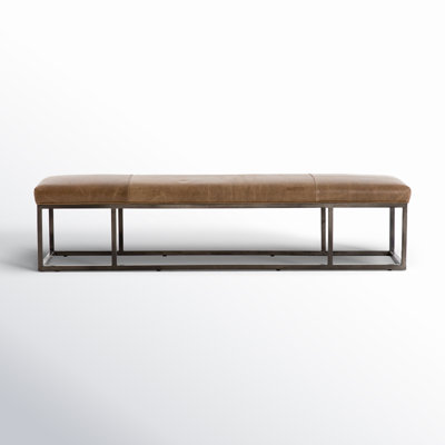 Roux 72" Genuine Leather Dining Bench