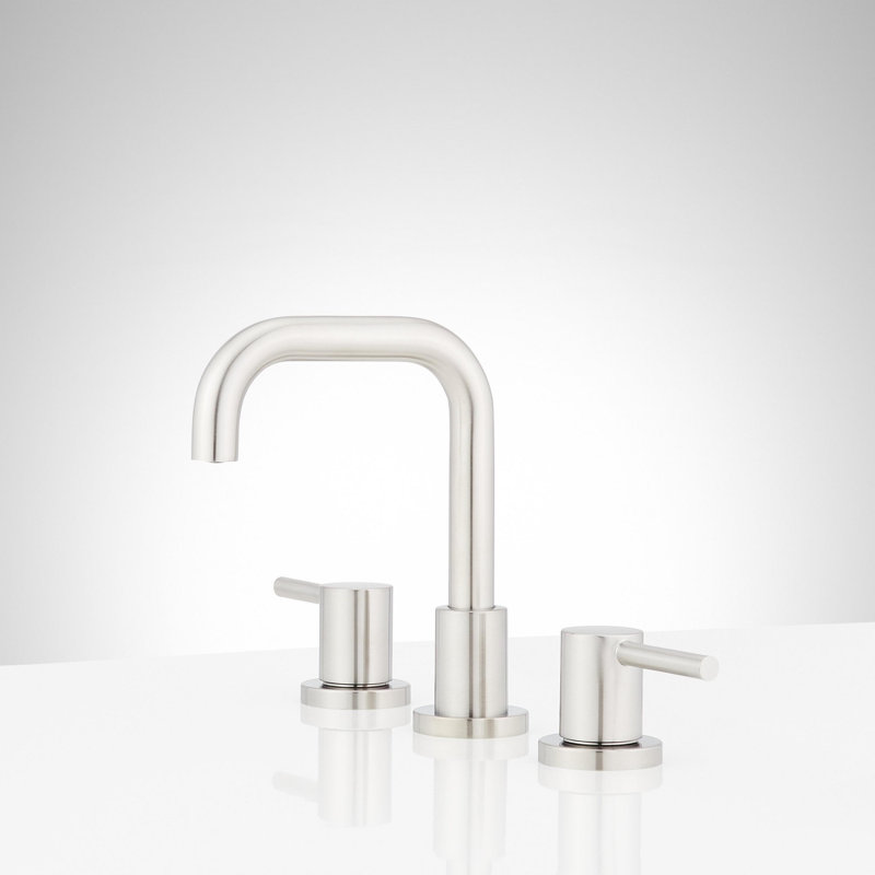Signature Hardware Lexia 1.2 GPM Widespread Bathroom Faucet, Brushed Nickel