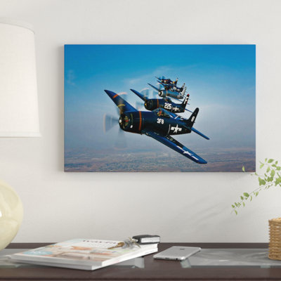 « five grumman f8f bearcats », reproduction de photo sur toile