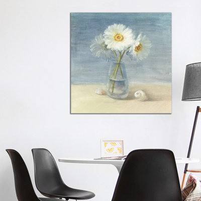 Daisies and Shells 1 Piece Wall Art on Canvas