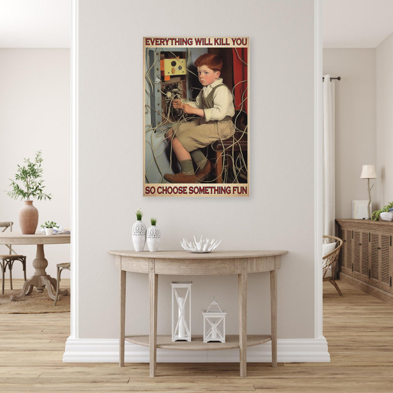 «Electrician So Choisissez Quelque chose» 2 - 1 pièce, reproduction d'art graphique sur toile tendue, L 11 po x H 14 po