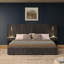 Lit plateforme tapissier avec tête de lit et table de chevet assortie-2112578655-2112578652