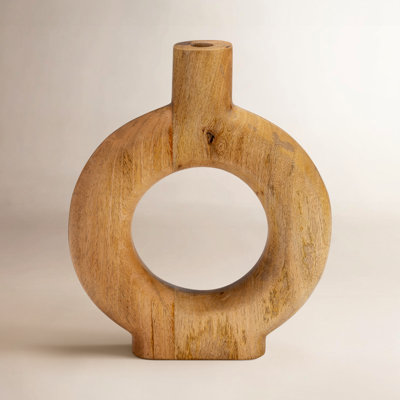Solid Mango Wood Table Vase