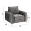 Chaise Wenona, velours gris-758375224