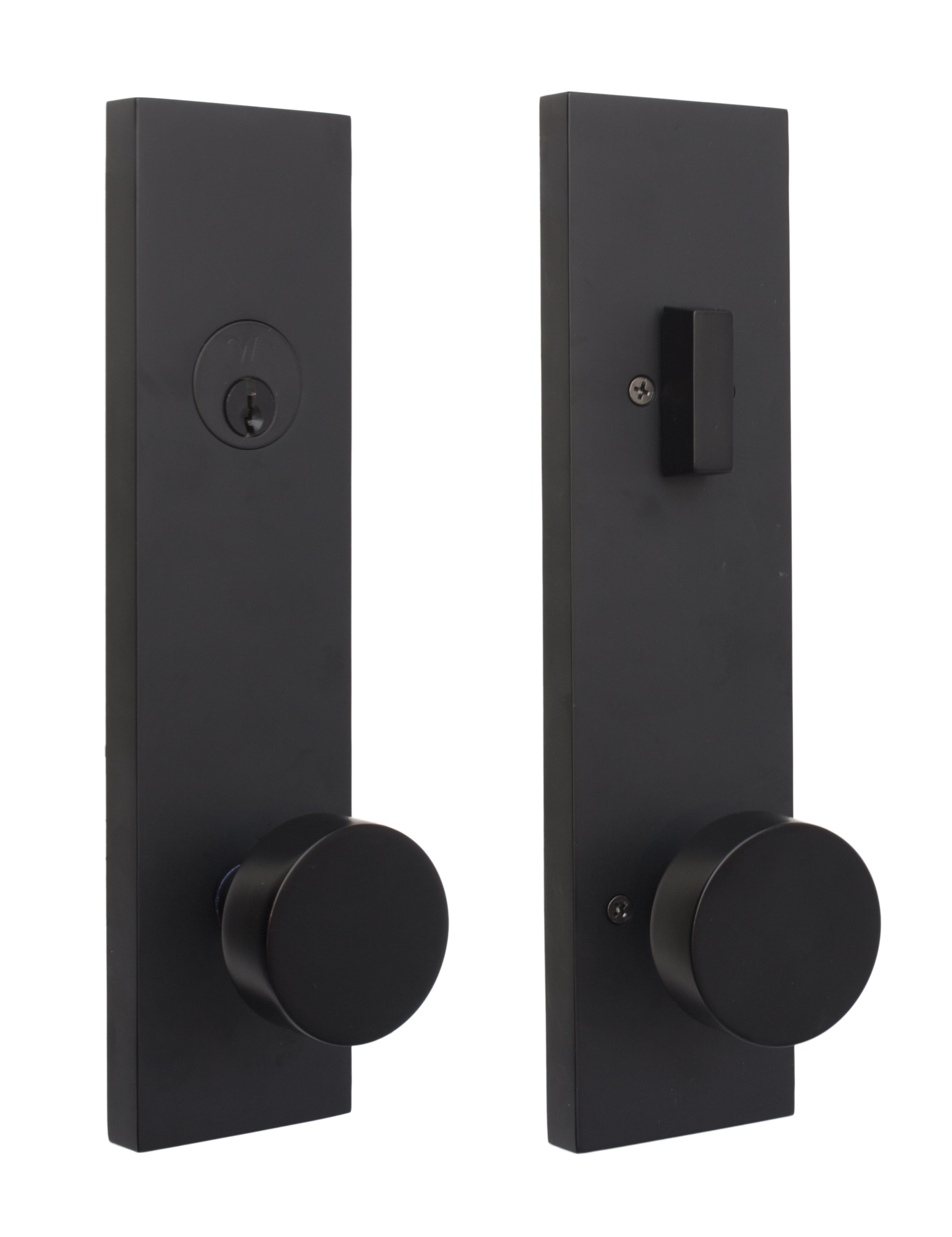 China Cylindrical Door Knob - Sleek Matte Black Design factory and