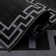 NICO Black Greek Key Machine Tufted Printed Area Rug
