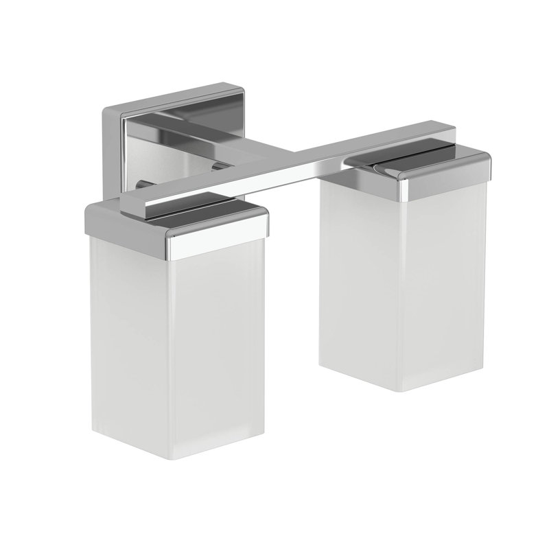 Éclairage pour salle de bain 2 lumières 90 degrés, Chrome