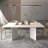 Extendable Faux Marble Dining Table for 6-10, Modern Rectangular Expandable Kitchen and Conference Table(Table Only)