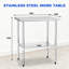 Table de travail robuste en acier inoxydable avec tablette inférieure - pieds réglables, hauteur de 34 po-117227495