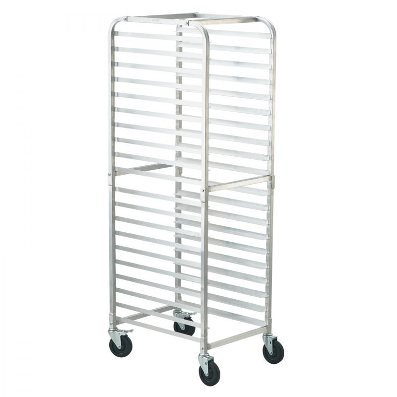 Étagère à pain Bun, étagères de boulangerie commerciales à 20 niveaux avec roues de frein, étagère de rangement en aluminium